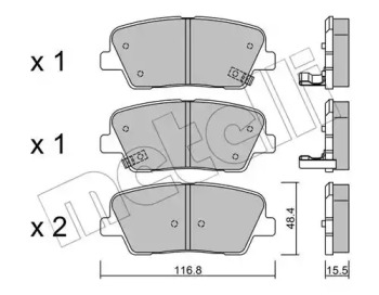 Комплект тормозных колодок METELLI 22-0901-0