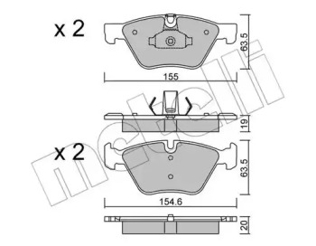 Комплект тормозных колодок METELLI 22-0917-0