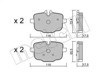 Комплект тормозных колодок METELLI 22-0921-0