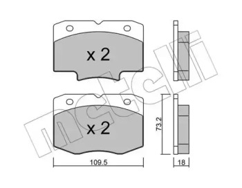 Комплект тормозных колодок METELLI 22-0926-0