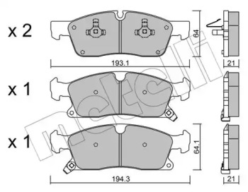 Комплект тормозных колодок METELLI 22-0927-2