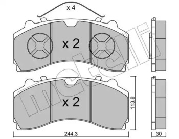 Комплект тормозных колодок METELLI 22-0934-0