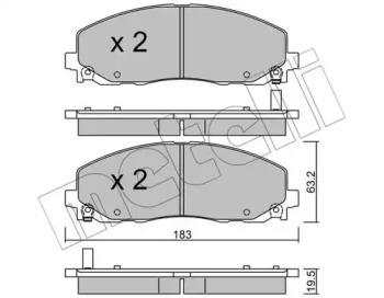 Комплект тормозных колодок METELLI 22-0946-0