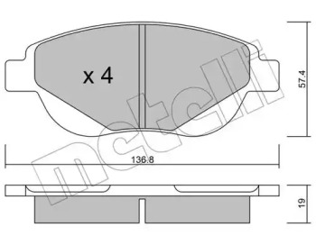 Комплект тормозных колодок METELLI 22-0948-0