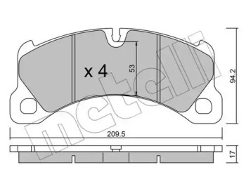 Комплект тормозных колодок METELLI 22-0956-0