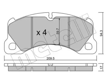 Комплект тормозных колодок METELLI 22-0957-3