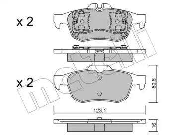 Комплект тормозных колодок METELLI 22-0974-0