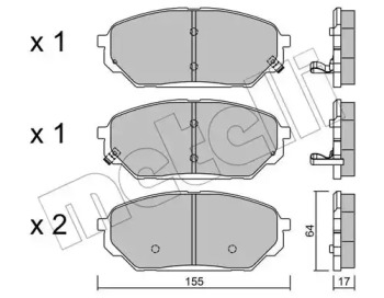 Комплект тормозных колодок METELLI 22-0999-0