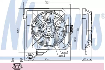 Вентилятор NISSENS 85090