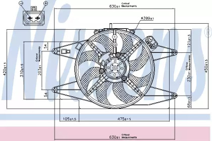 Вентилятор NISSENS 85105