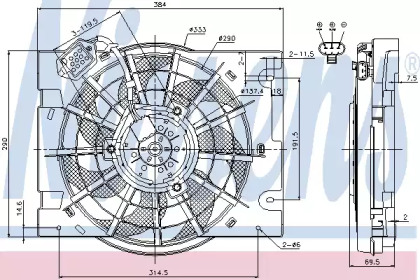 Вентилятор NISSENS 85186