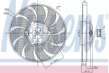 Вентилятор NISSENS 85786