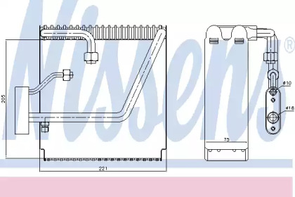 Испаритель NISSENS 92204