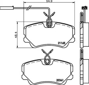 Комплект тормозных колодок PAGID T5068