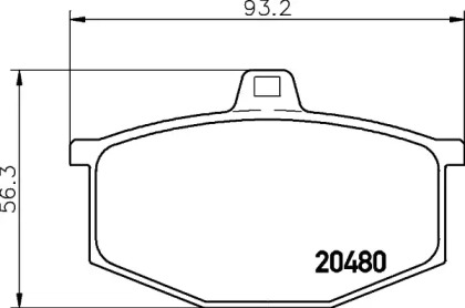 Комплект тормозных колодок PAGID T0296