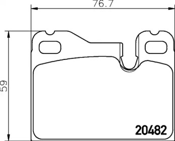 Комплект тормозных колодок PAGID T1121