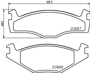 Комплект тормозных колодок PAGID T4154