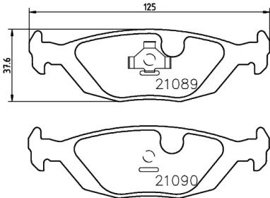 Комплект тормозных колодок PAGID T1040