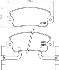 Комплект тормозных колодок PAGID T6062