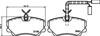 Комплект тормозных колодок PAGID T5033