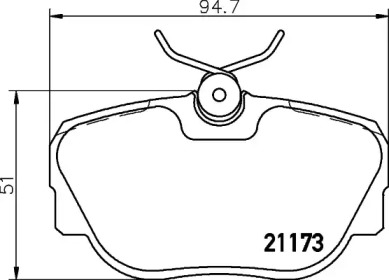 Комплект тормозных колодок PAGID T5035