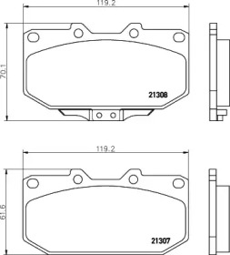 Комплект тормозных колодок PAGID T3055