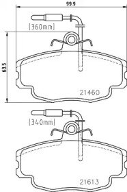 Комплект тормозных колодок PAGID T5060