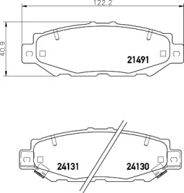 Комплект тормозных колодок PAGID T3049