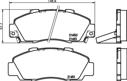 Комплект тормозных колодок PAGID T3016