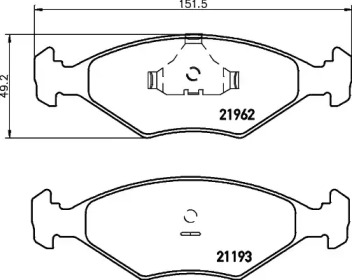 Комплект тормозных колодок PAGID T1417