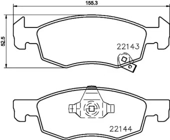 Комплект тормозных колодок PAGID T2449