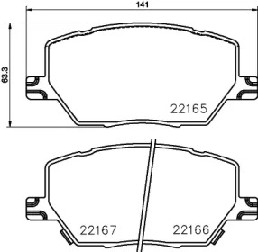 Комплект тормозных колодок PAGID T2447