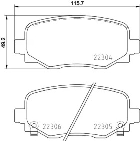 Комплект тормозных колодок PAGID T2446