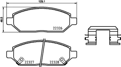 Комплект тормозных колодок PAGID T2584