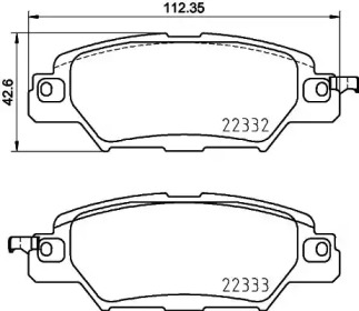 Комплект тормозных колодок PAGID T2544