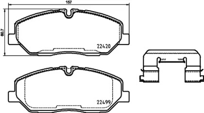 Комплект тормозных колодок PAGID T2570