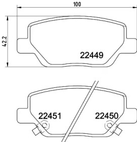 Комплект тормозных колодок PAGID T2668