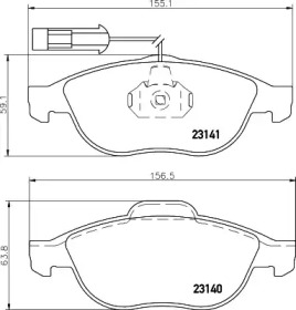 Комплект тормозных колодок PAGID T1150