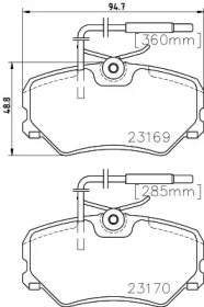 Комплект тормозных колодок PAGID T5117