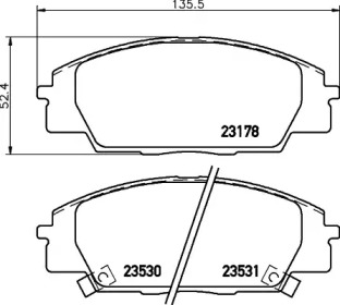 Комплект тормозных колодок PAGID T1280