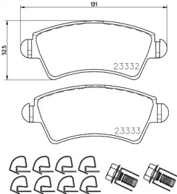 Комплект тормозных колодок PAGID T1295