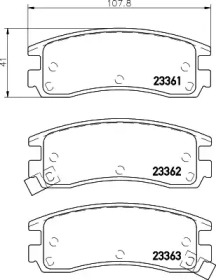 Комплект тормозных колодок PAGID T3087