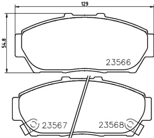 Комплект тормозных колодок PAGID T1306