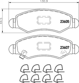 Комплект тормозных колодок PAGID T1486