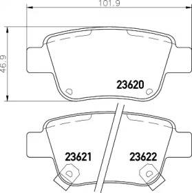 Комплект тормозных колодок PAGID T3130