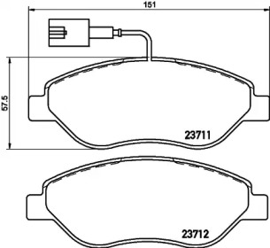 Комплект тормозных колодок PAGID T5164