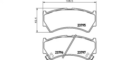 Комплект тормозных колодок PAGID T3094