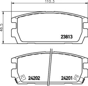 Комплект тормозных колодок PAGID T1498