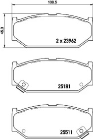 Комплект тормозных колодок PAGID T2297