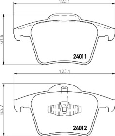 Комплект тормозных колодок PAGID T1394